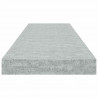 Półki ścienne, 2 szt., szarość betonu, 80 x 23,5 x 3,8 cm, MDF