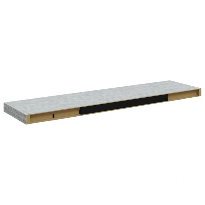 Półki ścienne, 4 szt., szarość betonu, 90x23,5x3,8 cm, MDF