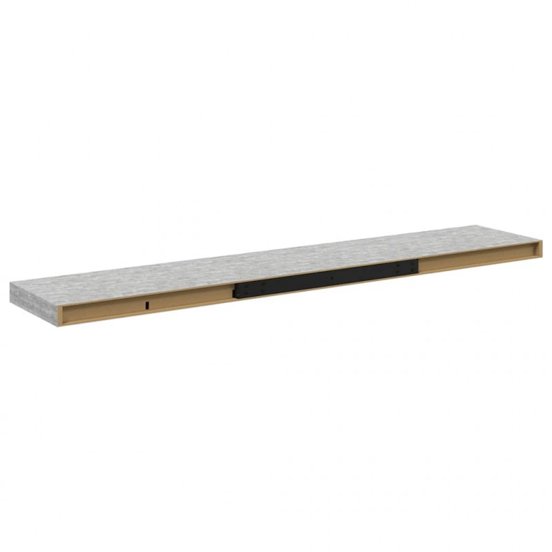 Półka ścienna, szarość betonu, 120 x 23,5 x 3,8 cm, MDF