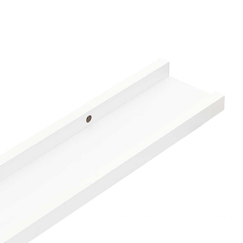 Półki ścienne, 4 szt., białe, 40x9x3 cm
