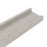 Półki ścienne, 2 szt., szarość betonu, 40x9x3 cm