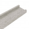 Półki ścienne, 4 szt., szarość betonu, 60x9x3 cm