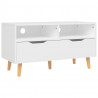 Szafka pod TV, biała, 90x40x48,5 cm, materiał drewnopochodny