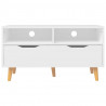 Szafka pod TV, biała, 90x40x48,5 cm, materiał drewnopochodny