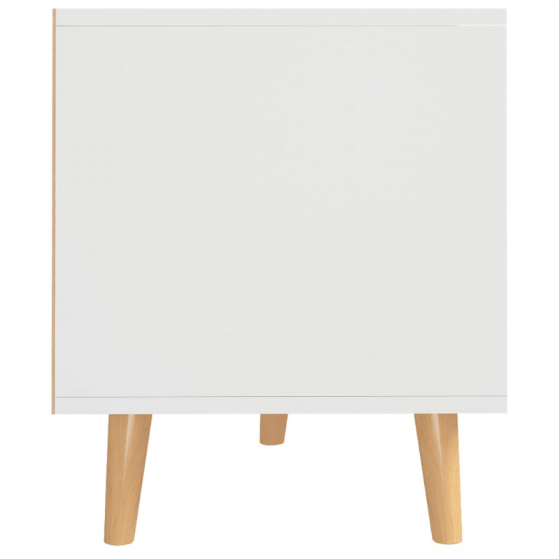 Szafka pod TV, biała, 90x40x48,5 cm, materiał drewnopochodny