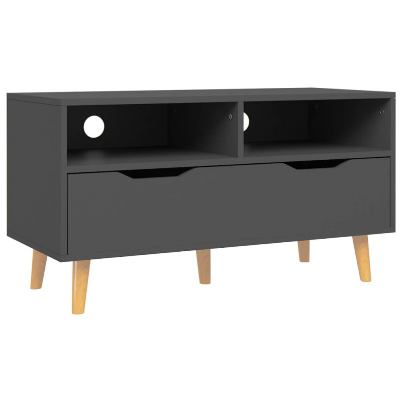 Szafka pod TV, szara, 90x40x48,5 cm, materiał drewnopochodny