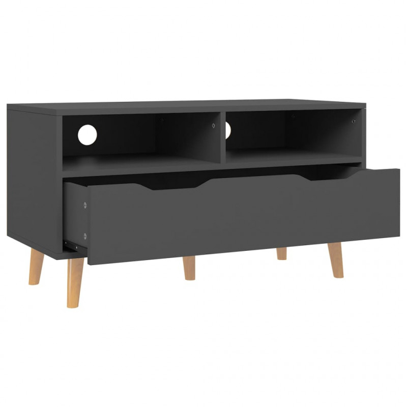 Szafka pod TV, szara, 90x40x48,5 cm, materiał drewnopochodny