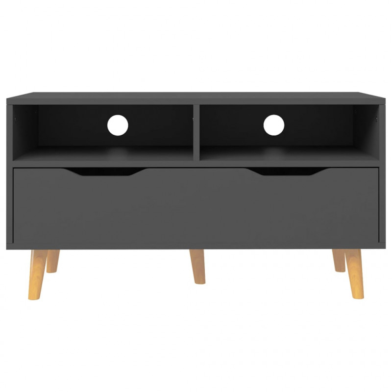 Szafka pod TV, szara, 90x40x48,5 cm, materiał drewnopochodny