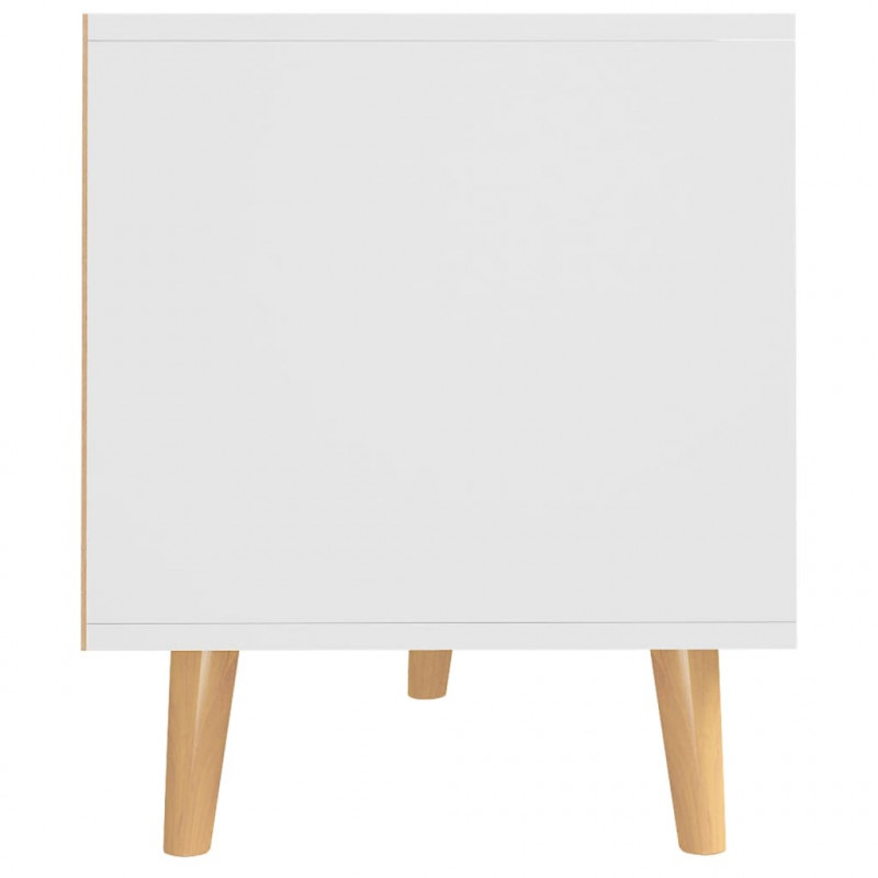 Szafka pod telewizor, biel i dąb sonoma, 90x40x48,5 cm
