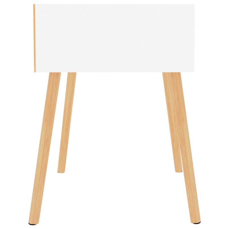 Szafka nocna, biała, 40x40x56 cm, materiał drewnopochodny