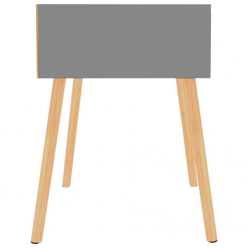 Szafka nocna, szara, 40x40x56 cm, materiał drewnopochodny