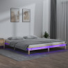 Rama łóżka z LED, 120x200 cm, lite drewno