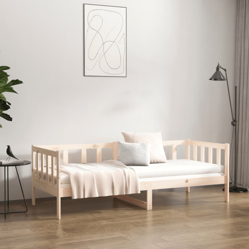 Łóżko dzienne bez materaca, 90x190 cm, lite drewno sosnowe