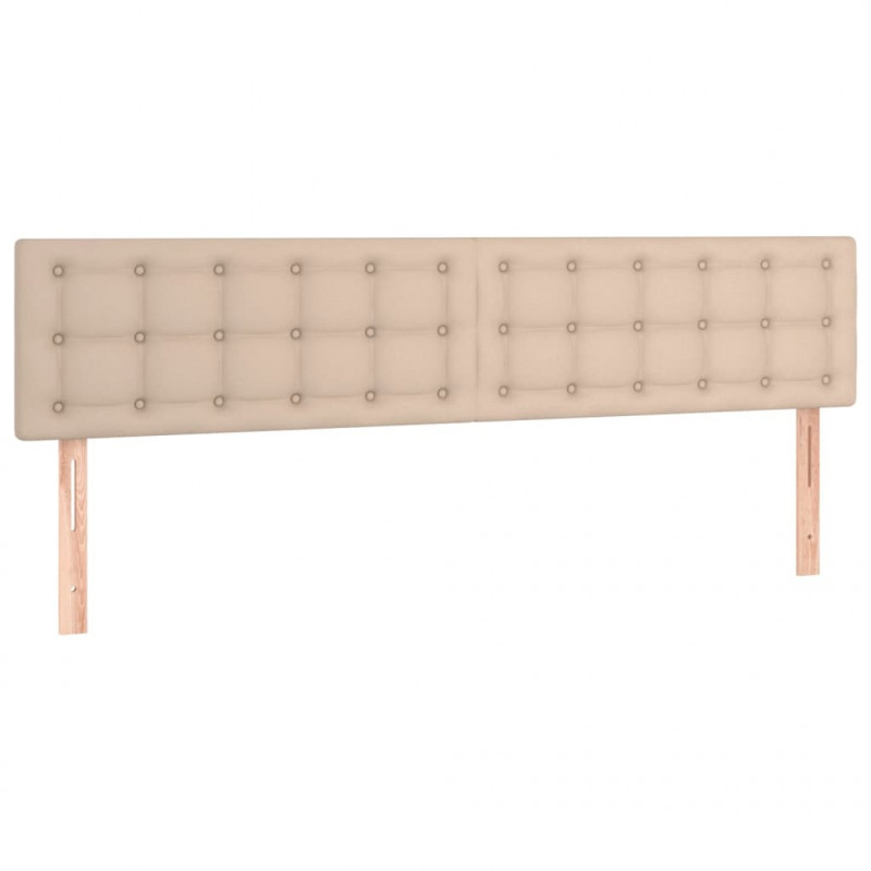 Łóżko kontynentalne z materacem i LED, cappuccino, 120x190 cm