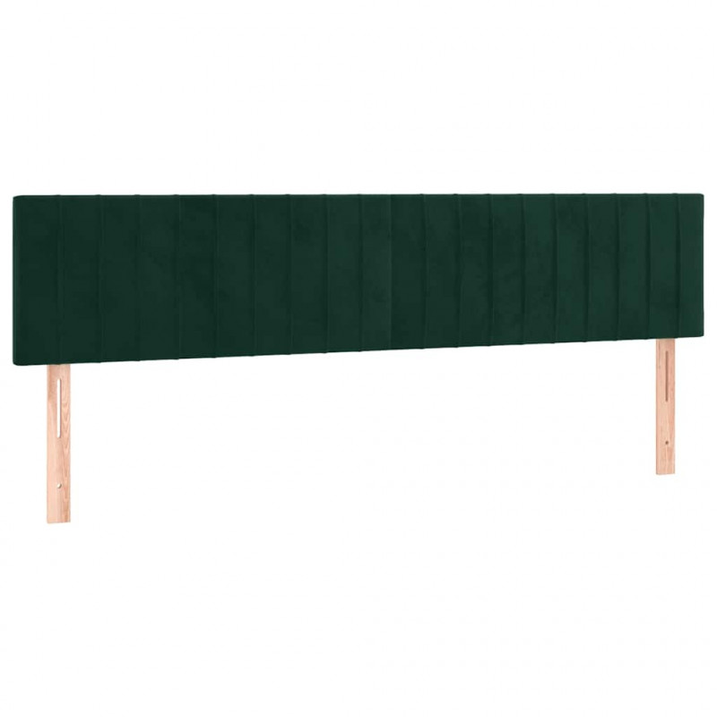 Łóżko kontynentalne z materacem, ciemnozielone, 120x190 cm