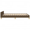 Rama łóżka bez materaca, ciemny brąz, 120x190 cm, tkanina