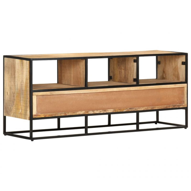 Szafka pod telewizor, 110x30x45 cm, surowe drewno mango