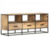 Szafka pod telewizor, 110x30x45 cm, surowe drewno mango