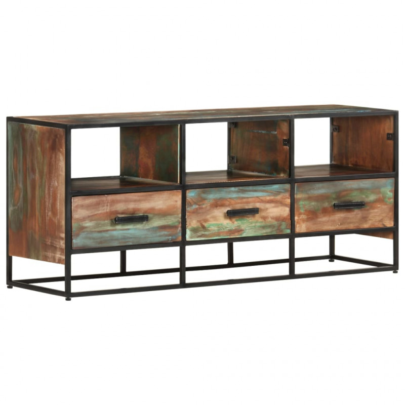 Szafka pod TV, 110x30x45 cm, lite drewno odzyskane