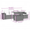 6-cz. zestaw mebli ogrodowych z poduszkami, beżowy, polirattan