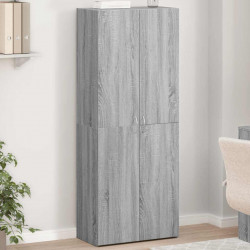 Szafka na dokumenty Szara Sonoma 60x32x153 cm Drewno klejone