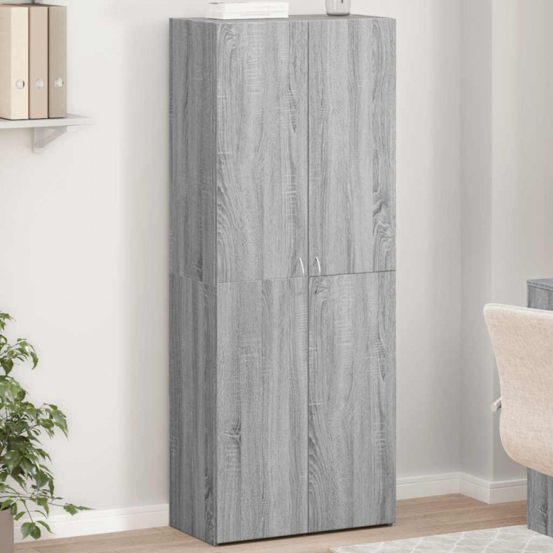 Szafka na dokumenty Szara Sonoma 60x32x153 cm Drewno klejone