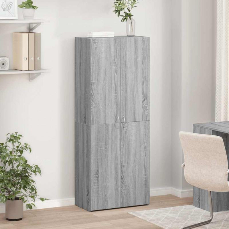 Szafka na dokumenty Szara Sonoma 60x32x153 cm Drewno klejone