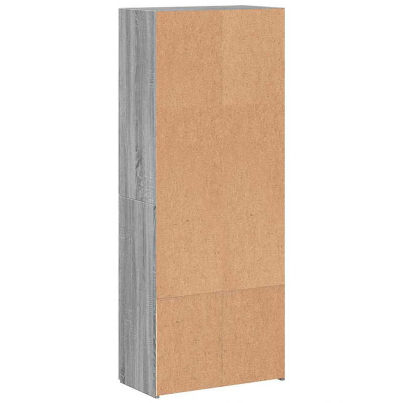 Szafka na dokumenty Szara Sonoma 60x32x153 cm Drewno klejone