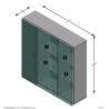 FMD Szafka łazienkowa z lustrem, 70x19x67,6 cm, biała