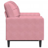 2-osobowa sofa z poduszkami, różowa, 120 cm, aksamit