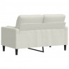 2-osobowa sofa z poduszkami, kremowa, 120 cm, aksamit