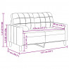 2-osobowa sofa z poduszkami, kremowa, 120 cm, aksamit