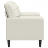 2-osobowa sofa z poduszkami, kremowa, 140 cm, aksamit