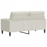 2-osobowa sofa z poduszkami, kremowa, 140 cm, aksamit