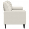3-osobowa sofa z poduszkami, kremowa, 180 cm, aksamit