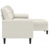 Sofa 3-osobowa, kremowa, 180 cm, tapicerowana aksamit