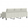 Sofa 3-osobowa, kremowa, 180 cm, tapicerowana aksamit