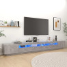 Szafka pod TV z oświetleniem LED, szarość betonu, 300x35x40 cm