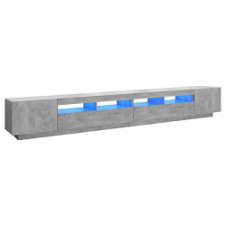 Szafka pod TV z oświetleniem LED, szarość betonu, 300x35x40 cm