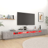 Szafka pod TV z oświetleniem LED, szarość betonu, 300x35x40 cm