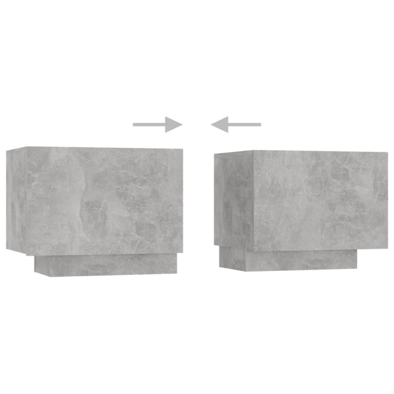 Szafka pod TV z oświetleniem LED, szarość betonu, 300x35x40 cm
