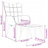 Fotel z podnóżkiem, kolor taupe, obity tkaniną