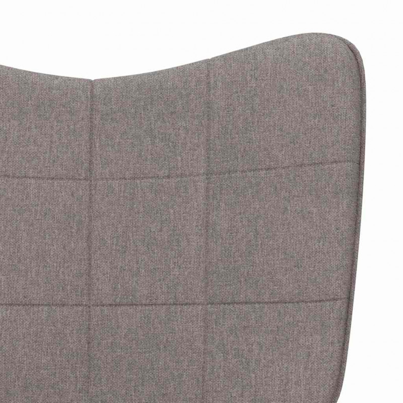 Fotel bujany, kolor taupe, tapicerowany tkaniną