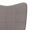 Fotel bujany, kolor taupe, tapicerowany tkaniną