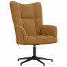 Fotel, brązowy, obity aksamitem