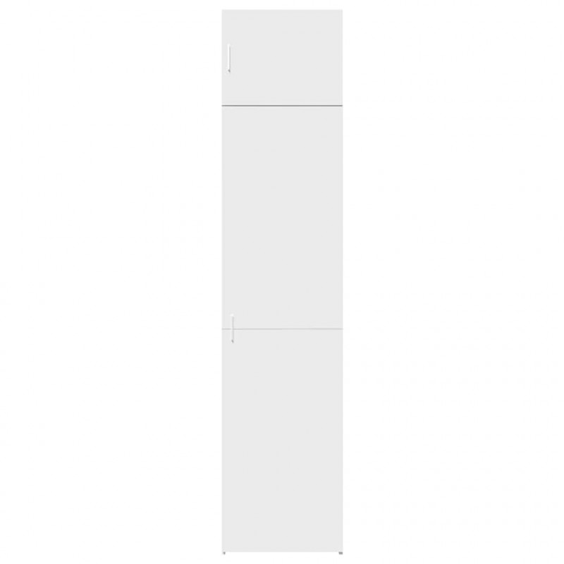 Wąska szafka, biała, 50x42,5x225 cm, materiał drewnopochodny