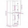 Szafka, dąb sonoma, 70x42,5x225 cm, materiał drewnopochodny