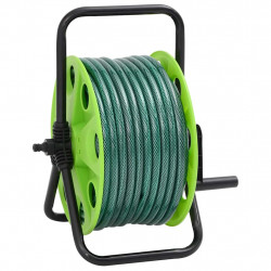 Wolnostojący bęben z wężem i złączkami, 0,5", 20m, zielony, PVC
