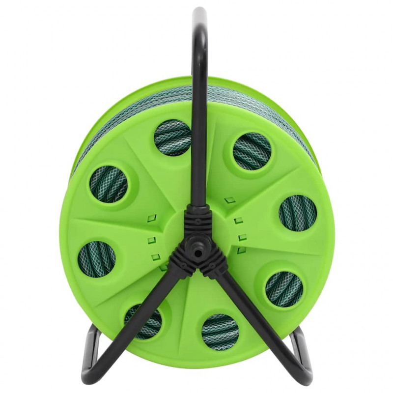 Wolnostojący bęben z wężem i złączkami, 0,5", 30m, zielony, PVC