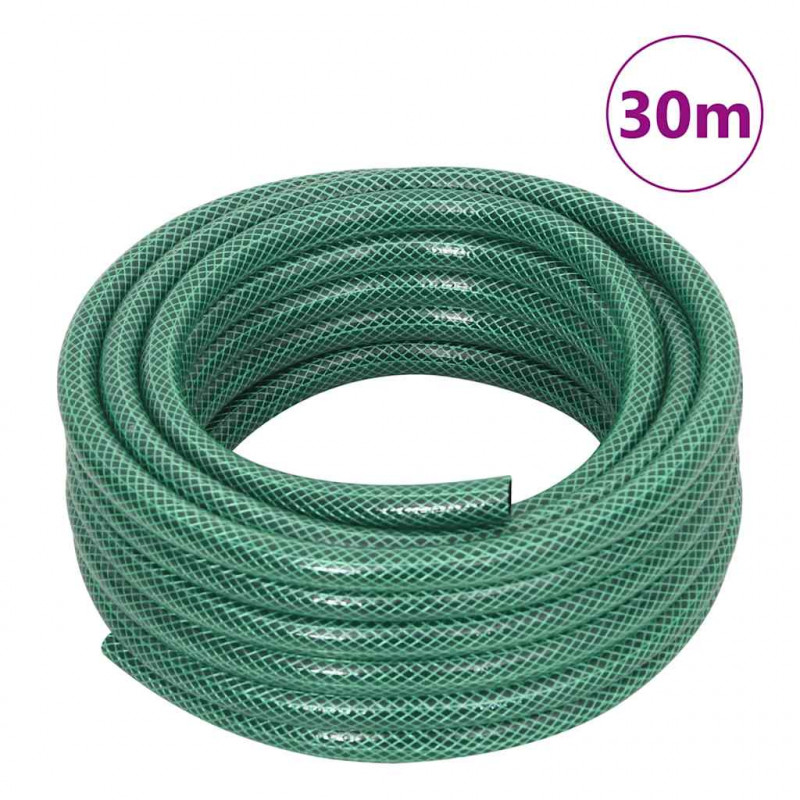 Wolnostojący bęben z wężem i złączkami, 0,5", 30m, zielony, PVC